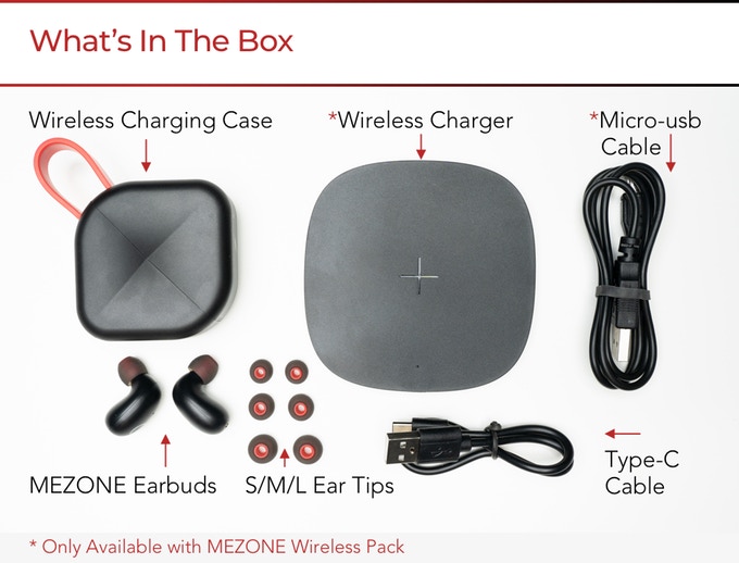 Mezone wireless Bluetooth earbuds